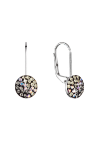 Obrázok pre Strieborné náušnice visiace s kryštálmi Swarovski mesačné malé 31321.3 moonlight