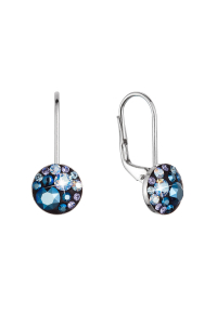 Obrázok pre Strieborné náušnice visiace s kryštálmi Swarovski modré malé 31321.3 blue style