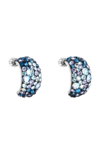 Obrázok pre Strieborné náušnice visiace s kryštálmi Swarovski modré polkruh 31164.3 blue style