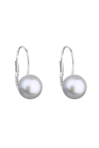 Obrázok pre Strieborné náušnice visiace so šedou riečnou perlou 21044.3