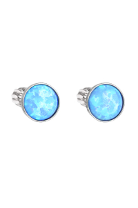 Obrázok pre Strieborné opálové náušnice 11001.3 svetlo modré