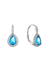 Strieborné visiace náušnice kvapôčky 11642.3 aqua Obrázok pre Strieborné visiace náušnice kvapôčky 11642.3 aqua