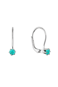 Obrázok pre Strieborné visiace náušnice s Preciosa kryštálom 31322.3 blue zircon