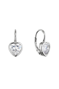 Strieborné visiace náušnice srdca 11648.1 Obrázok pre Strieborné visiace náušnice srdca 11648.1