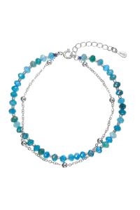 Strieborný dvojitý náramok s apatitmi 13115.3 Obrázok pre Strieborný dvojitý náramok s apatitmi 13115.3