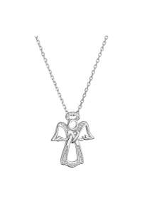 Strieborný náhrdelník anjel so zirkónmi 12121.1 Obrázok pre Strieborný náhrdelník anjel so zirkónmi 12121.1