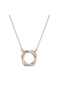 Obrázok pre Strieborný náhrdelník dvojfarebný 62052