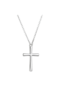 Obrázok pre Strieborný náhrdelník jednoduchý kríž 62038