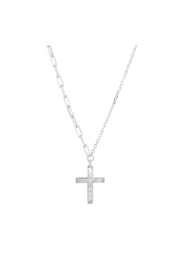 Strieborný náhrdelník kríž so zirkónmi 12100.1 crystal Obrázok pre Strieborný náhrdelník kríž so zirkónmi 12100.1 crystal