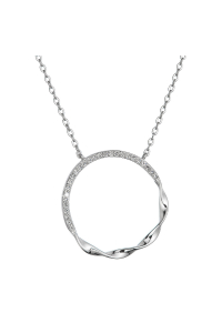 Strieborný náhrdelník krúžok so zirkónmi 12110.1 Obrázok pre Strieborný náhrdelník krúžok so zirkónmi 12110.1