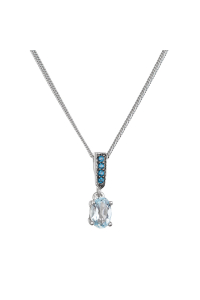 Obrázok pre Strieborný náhrdelník luxusné modré kamene 12082.3 london nano, sky topaz