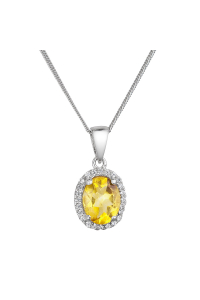Obrázok pre Strieborný náhrdelník luxusný s citrínom 12086.3 citrine