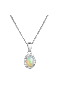 Strieborný náhrdelník luxusný s opálom 12085.3 Obrázok pre Strieborný náhrdelník luxusný s opálom 12085.3