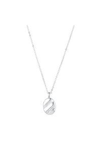Strieborný náhrdelník ovál so zirkónmi 12102.1 crystal Obrázok pre Strieborný náhrdelník ovál so zirkónmi 12102.1 crystal