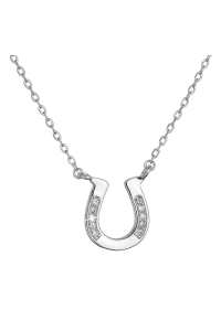 Strieborný náhrdelník podkova so zirkónmi 12108.1 Obrázok pre Strieborný náhrdelník podkova so zirkónmi 12108.1