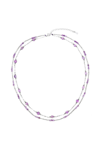 Strieborný náhrdelník s ametystmi 12183.3 Obrázok pre Strieborný náhrdelník s ametystmi 12183.3