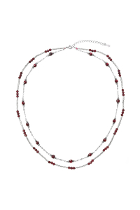 Obrázok pre Strieborný náhrdelník s granátmi 12183.3
