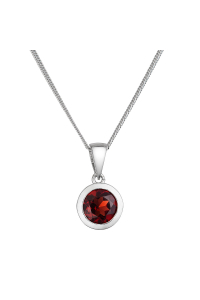 Obrázok pre Strieborný náhrdelník s granátom 12081.3 garnet