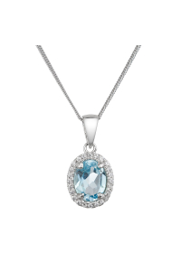 Strieborný náhrdelník so sky blue topazem 12086.3 Obrázok pre Strieborný náhrdelník so sky blue topazem 12086.3