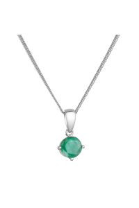 Strieborný náhrdelník so smaragdom 12080.3 Obrázok pre Strieborný náhrdelník so smaragdom 12080.3