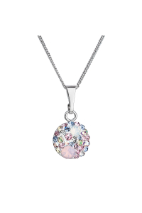 Strieborný náhrdelník so Swarovski kryštálmi okrúhly ružový 32086.3 magic rose Obrázok pre Strieborný náhrdelník so Swarovski kryštálmi okrúhly ružový 32086.3 magic rose