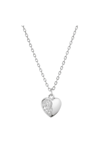 Strieborný náhrdelník srdiečko so zirkónikmi 12072.1 Obrázok pre Strieborný náhrdelník srdiečko so zirkónikmi 12072.1
