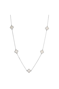 Strieborný náhrdelník štvorlístky s perleťou 12150.1 Obrázok pre Strieborný náhrdelník štvorlístky s perleťou 12150.1