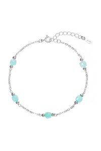 Obrázok pre Strieborný náramok s amazonitmi 13111.3