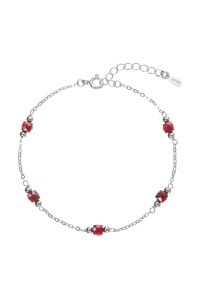 Obrázok pre Strieborný náramok s granátmi 13111.3