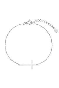 Obrázok pre Strieborný náramok s väčším krížikom 63008