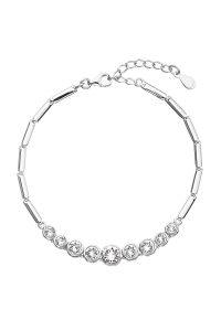 Obrázok pre Strieborný náramok so Swarovski kryštálmi biely 33111.1