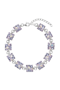 Obrázok pre Strieborný náramok so Swarovski kryštálmi fialový 33047.3 violet
