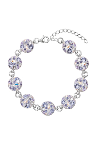 Obrázok pre Strieborný náramok so Swarovski kryštálmi fialový 33048.3