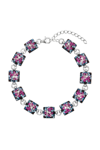 Obrázok pre Strieborný náramok so Swarovski kryštálmi mix farieb 33047.4 galaxy