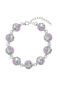 Obrázok pre Strieborný náramok so Swarovski kryštálmi mix farieb 33048.3 sakura