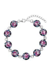 Obrázok pre Strieborný náramok so Swarovski kryštálmi mix farieb 33048.4 galaxy