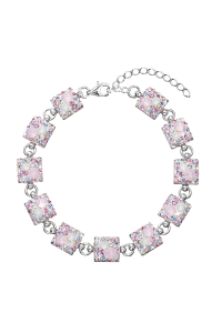 Obrázok pre Strieborný náramok so Swarovski kryštálmi ružový 33047.3