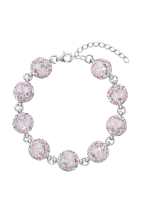 Obrázok pre Strieborný náramok so Swarovski kryštálmi ružový 33048.3 magic rose