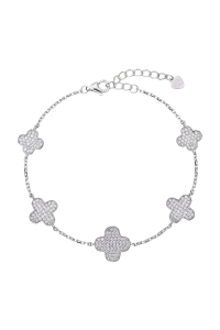 Obrázok pre Strieborný náramok so štvorlístkami 13108.1