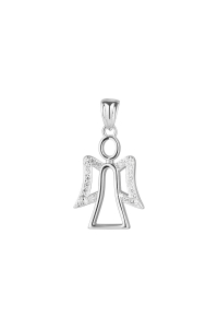 Obrázok pre Strieborný prívesok anjel s krídlami zo zirkonov 14042.1 crystal
