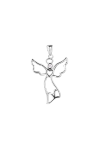 Obrázok pre Strieborný prívesok anjel so zirkónom 14041.1 crystal