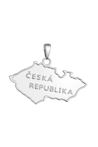 Obrázok pre Strieborný prívesok Česká republika 64100
