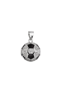 Obrázok pre Strieborný prívesok futbalová lopta 14064.1 crystal