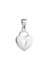 Obrázok pre Strieborný prívesok kaštieľ srdiečko 64084