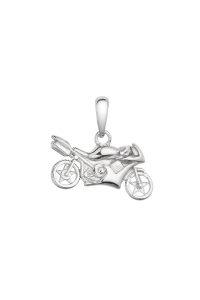 Obrázok pre Strieborný prívesok motorka 64008