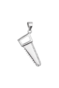 Obrázok pre Strieborný prívesok ručná píla 14059.1 crystal