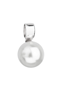 Strieborný prívesok s bielou Preciosa perlou 34212.1 Obrázok pre Strieborný prívesok s bielou Preciosa perlou 34212.1