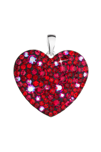 Strieborný prívesok s kryštálmi Swarovski červené srdce 34243.3 cherry Obrázok pre Strieborný prívesok s kryštálmi Swarovski červené srdce 34243.3 cherry