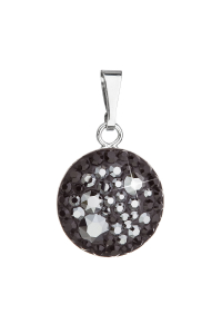 Strieborný prívesok s kryštálmi Swarovski čierny okrúhly 34225.5 hematite Obrázok pre Strieborný prívesok s kryštálmi Swarovski čierny okrúhly 34225.5 hematite