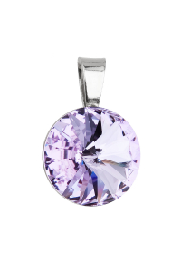 Strieborný prívesok s kryštálmi Swarovski fialový okrúhly-rivoli 34112.3 violet Obrázok pre Strieborný prívesok s kryštálmi Swarovski fialový okrúhly-rivoli 34112.3 violet